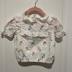 Janie and Jack ruffle collar crop top